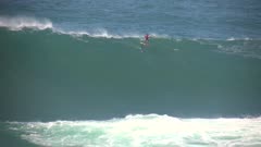 Kai Lenny foil surfing at the Jaws Surf Break in Maui