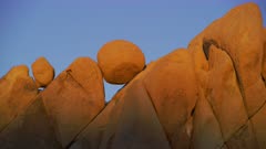 Giant Marbles Rock Formation at Sunset in Joshua Tree National Park