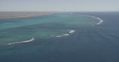 Aerial view of the Ningaloo Reef and coastline, Western Australia