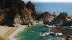 mcway falls at julia pfeiffer burns state park on highway 1 along the california coast in big sur