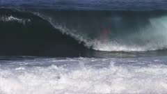 4K 60p clip of jordy smith getting a backdoor barrel at pipeline in hawaii