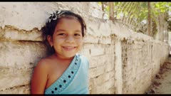 Slow Motion Portrait Of Mexican Girl. Smiling, Shy. Cute, Sweet. Shot In Mexico.
