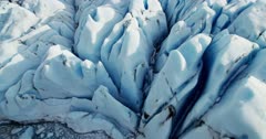 Aerial shot of the Knik Glacier in Southcentral Alaska