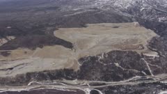 Aerial shot of the Usibelli Coal Mine in Interior Alaska