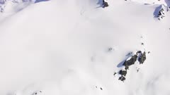 UHD Aerial tilt up reveal of Mount Baker in Washington State