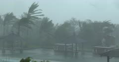 Major Hurricane Eye Wall Wind And Rain Makes Landfall