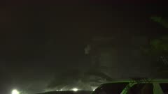Hurricane Filled With Lightning Makes Landfall Violent Wind And Rain
