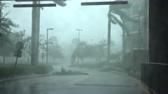 Hurricane Irma Damaging Winds And Torrential Rain In Eye Wall