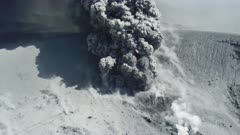 Aerial Footage Inside Volcano Crater As Major Eruption Spews Ash