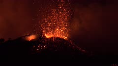 Kilauea Volcano Eruption 2018 - Exploding Lava Bombs At Night