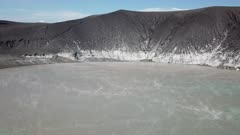 Krakatau Volcano Disaster - Aerial Footage Steaming New Crater Lake