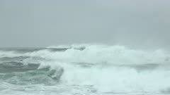 Large Waves Crash Into Coast As Hurricane Nears Landfall