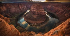 Horseshoe Bend with clearing late afternoon thunderstorms drenched in atmospheric color