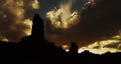 Scenic Butte and Towers with Majestic Clearing Storm in the Valley of the Gods