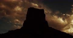Castle Butte with Clearing Storm at Sunset in the Valley of the Gods