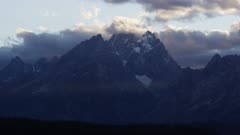 Wyoming - Teton Range - Mountain Peaks at Sunset