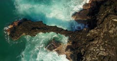 Aerial Hawaii, beach and ocean