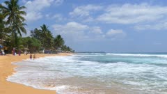 beach in Hikkaduwa - Sri Lanka 4k