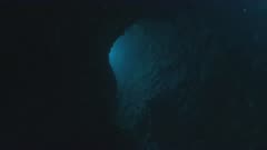 Inside dark Underwater Tunnel