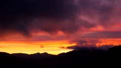 Sunrise in the Southern Alps mountains