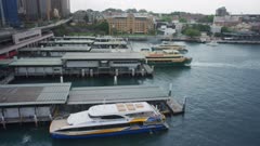 Ferries Arriving At Circular Quay Sydney, Timelapse 5K