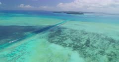 Aerial shot of German Channel in Palau 