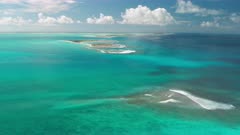 Aerial shot of Kiritimati Atoll Christmas Island, Kiribati