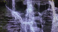 Static slow motion shot of waterfall in Yorkshire, UK