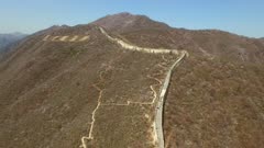 Aerial scene of the Great Wall at Badaling