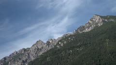 Mountain in the European Alps at the Liechtenstein Swiss border - Time Lapse