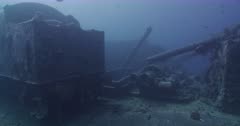 SS Thistlegorm shipwreck - Coal Tender next to hold 2