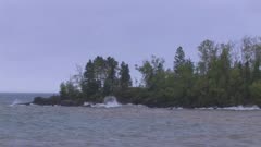 Lake Superior, Rolling Waves, Crashing on Shoreline