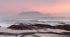Table Mountain from Bloubergstrand, Cape Town, Western Cape, South Africa, Africa