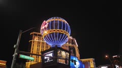 Travelling The Strip at night with car, Las Vegas Boulevard, Las Vegas, Nevada, USA, North America