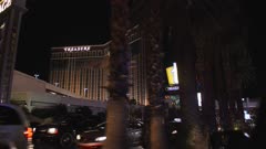 Travelling The Strip at night with car, Las Vegas Boulevard, Las Vegas, Nevada, USA, North America