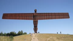 Angel of the North sculpture by Antony Gormley, Gateshead, Newcastle-upon-Tyne, Tyne and Wear, England, United Kingdom, Europe