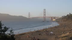 Golden Gate Bridge and Baker Beach in San Francisco, California, USA, North America