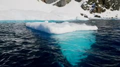 Scenic view of the icebergs and glaciers on the water of Antarctica, Polar Regions