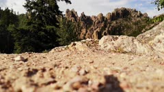 Drone view of Cathedral Spires, Custer State Park, South Dakota, United States of America, North America