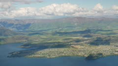 Time lapse aerial view Wanaka