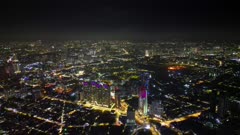 Aerial view KL high rise condominium in night