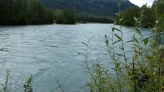 Flowing Kenai river, Cooper Landing, Kenai Peninsula, Alaska