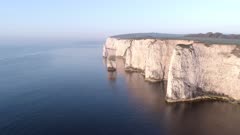 Old Harry Rocks on the Jurassic Coast in England from the Air