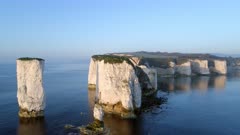 Old Harry Rocks on the Jurassic Coast in England from the Air