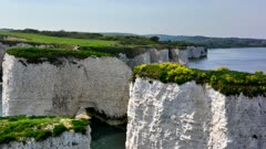 The Chalk Cliffs of Old Harry Rocks on the South Coast of England
