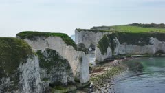 Old Harry Rocks a Chalk Cliff Formation Eroded by the Sea