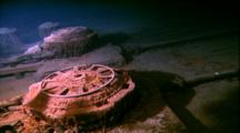 Titanic Wreck - Track Over Deck, Chain Release Wheel
