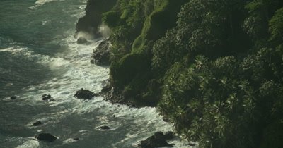 waves hitting coast of Cocos island