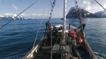 close up POV travel on boat, longlining for halibut and black cod alaska