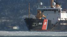 Alaska Workboats - Coast Guard Buoy Tender Travels Through Sea Ice On Kachemak Bay Alaska